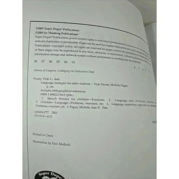 Language Strategies for‎ Older Students SPEECH THERAPY CD Rom Unused - Picture 10 of 12